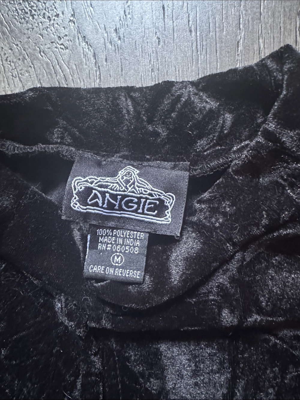 Angie Black Velvet Long-Sleeve Twirl Dress - Picture 2 of 3